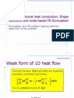 One-Dimensional Heat Conduction: Shape Functions and Node-Based FE-formulation