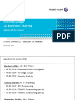 Network Design 2G Beginners Training: Agenda of The Session