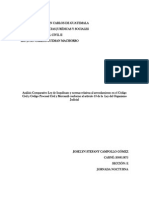 Análisis Comparativo Ley de Inquilinato y Normas Relativas Al Arrendamiento en El Código Civil y Código Procesal Civil y Mercantil Conforme Al Artículo 13 de La Ley Del Organismo Judic