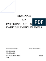 Patterns of Nursing Care Delivery in India