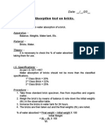 Changed Final Absorbtion Test On Bricks