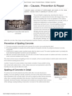 Spalling of Concrete Prevention & Repair