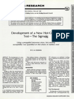 Welding Research: Development of A New Hot-Cracking Test-The Sigmajig