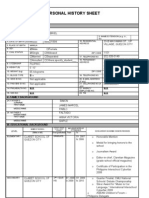 Personal Data Sheet