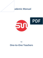 Academic Manual For One To One Teachers