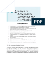 Lot Acceptance Sampling Plan