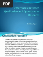 Differences Between Qualitative and Quantitative Research