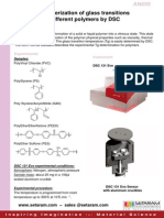 Characterization of Glass Transitions of Different Polymers by DSC