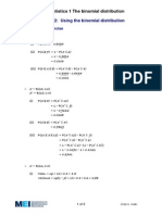 Using The Binomial Distribution - Solutions PDF