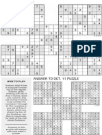 Printable Sudoku High Five, Oct. 18