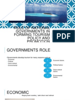 Role of National Governments in Forming Tourism Policy