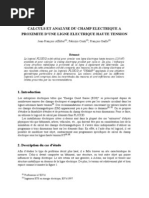 Calculs Et Analyse Du Champ Electrique Ligne Electrique Haute Tension