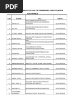 Dronacharya College of Engineering, Greater Noida: S.NO. Author Title Subject