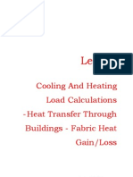 Cooling and Heating Load Calculations - Heat Transfer Through Buildings - Fabric Heat Gain/Loss