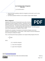 Guass Quadrature Rule of Integration