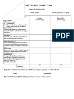 Judge S Evaluation Sheet