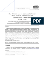 The Structure and Replenishment of Rocky Shore Intertidal Communities and Biogeographic Comparisons