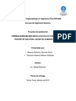 Formulación de Una Mezcla en Polvo para Preparar Gelatina PDF