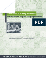 Approaches To Writing Instruction For Adolescent English Language Learners