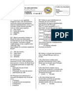 4 Prova de Historia 4ano PDF