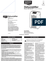 Winix Wdh851 Dehumidifier Owners Manual