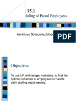 Example 15.1: Daily Scheduling of Postal Employees