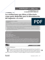 Retribucion de Dietas Al Directorio Como Gasto