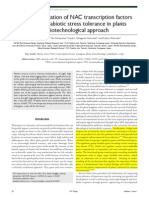 Potential Utilization of NAC Transcription Factors To Enhance Abiotic Stress Tolerance in Plants by Biotechnological Approach