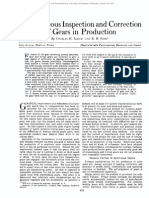 Simultaneous Inspection and Correction of Gears in Production