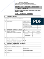 Spice - Proposal Format: Science Projects in College Education (SPICE - 2014-15)