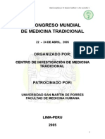 Libro de Resumenes Del V Congreso Mundial de Medicina Tradicional