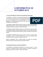 Nota Informativa 29 Octubre 2014