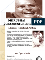 Dhirubhai Ambani: Case Study On Leadership