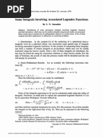 Some Integrals Involving Associated Legendre Functions