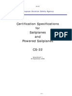 EASA CS-22 Certification of Sailplanes