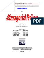 Alfalah Managerial Policy/Strategic Management