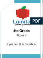 4to Grado - Bloque 5 - Sopa de Letras