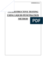 Nondestructive Testing Using Liquid Penetration Method