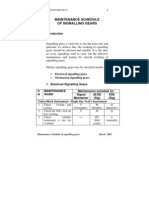 Maintanence Schedule For Signaling Gears Used Over Indian Railways.