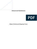 Advanced Databases: Object Relational Mapping Tools