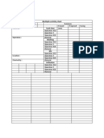 Multiple Activity Chart: Cycle Time