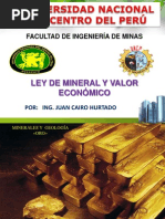  Ley Mineral Valor Económico