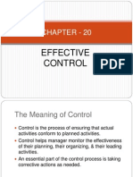 Chapter - 20: Effective Control