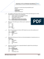 Dental Anesthesia Questions