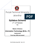 Punjab Technical University Jalandhar Syllabus Scheme