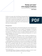 Janis Taurens 1 Various philosophical theories of language are considered here as models, not so much as competing ones but simply as different approaches to the interpretation of language. _‘Meaning’ and ‘Context’ in the Language of Architecture