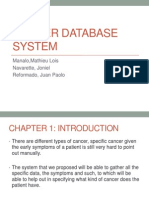 Cancer Database System: Manalo, Mathieu Lois Navarette, Joniel Reformado, Juan Paolo