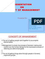 Presentation On Concept of Management