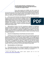 Summary Report On The Cooperation Fund For Fighting HIV/AIDS in Asia and The Pacific Regional Conference, 24 Oct 2014, Bangkok