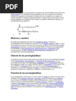 Prostaglandinas Función y Formación